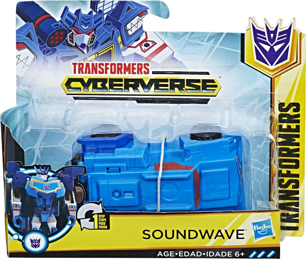 Hasbro Transformer Cyberverse Soundwave - 10 cm - Blauw