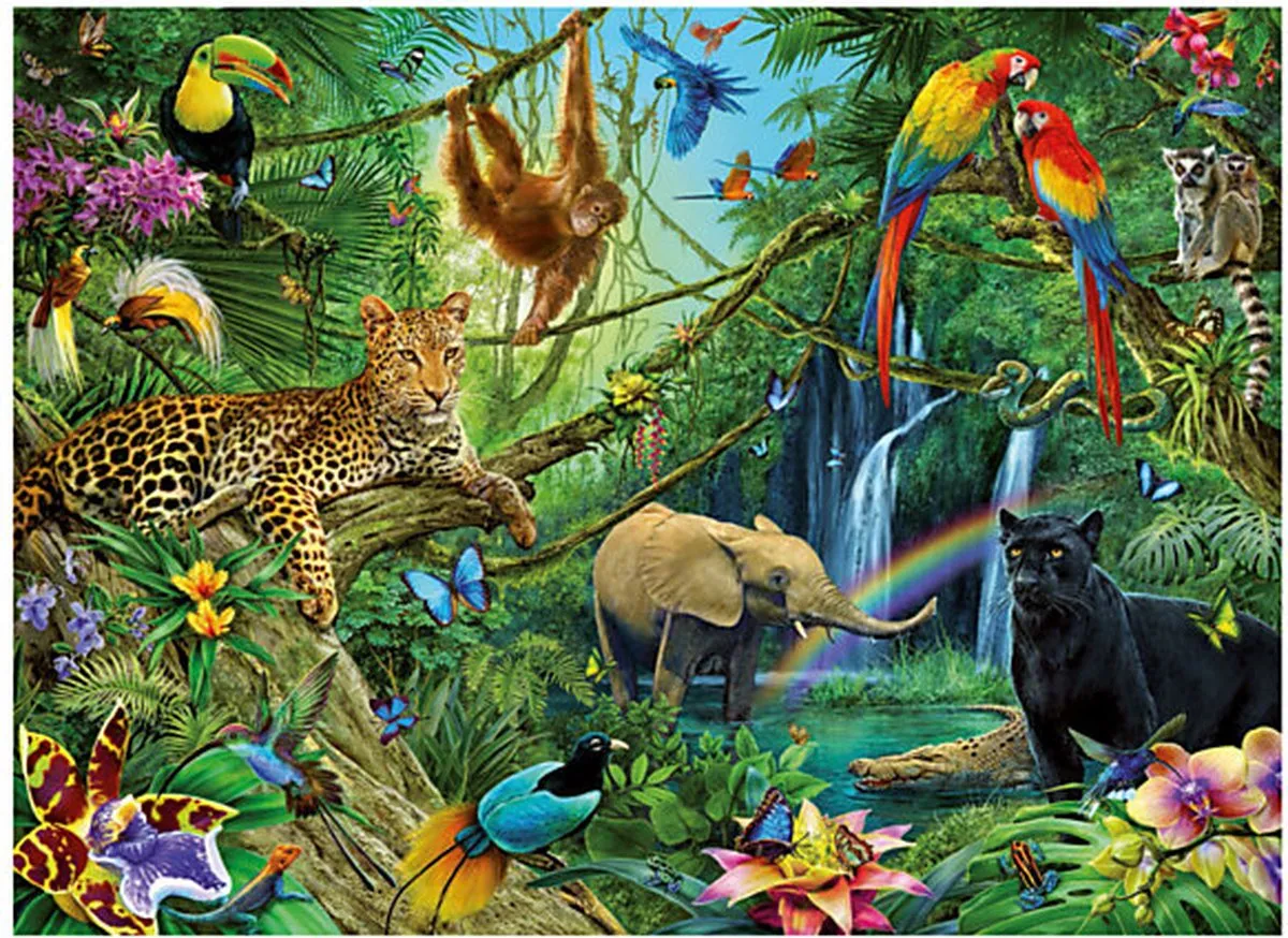 Ravensburger Dieren in de Jungle Legpuzzel 200 Stuks - Multicolor