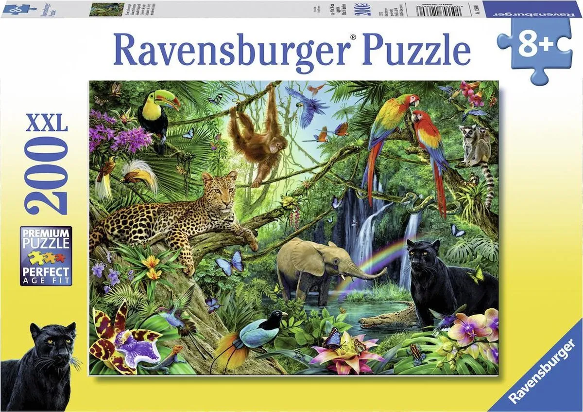 Ravensburger Dieren in de Jungle Legpuzzel 200 Stuks - Multicolor