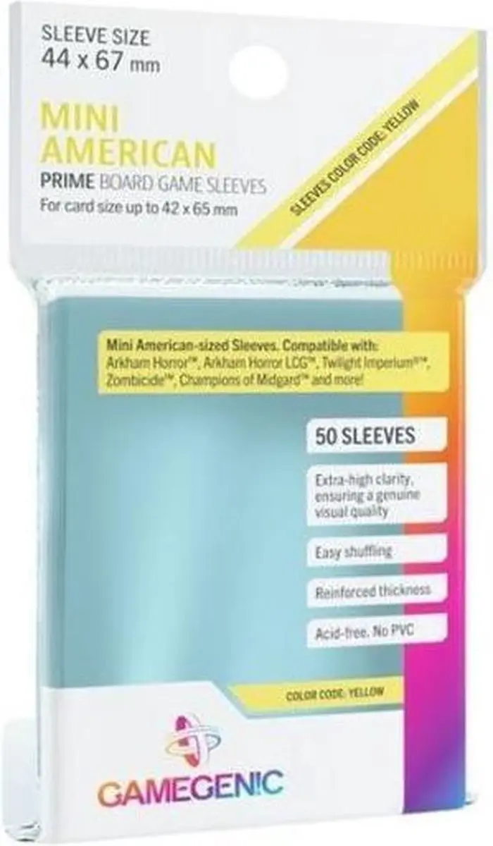 Gamegenic Mini American Card Game Prime Sleeves 50 Stuks