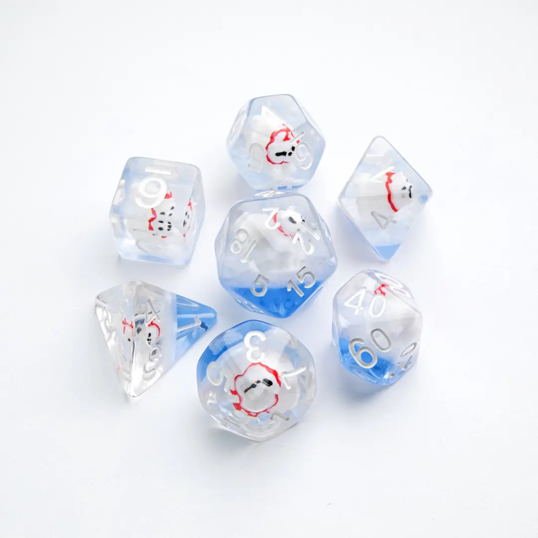 Gamegenic Embraced Polar Bear RPG Set - 7 Stuks - Doorzichtig