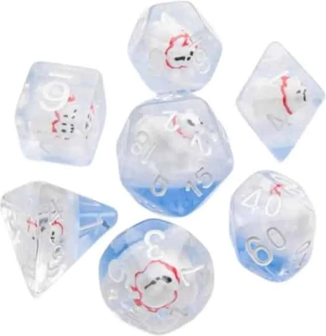 Gamegenic Embraced Polar Bear RPG Set - 7 Stuks - Doorzichtig