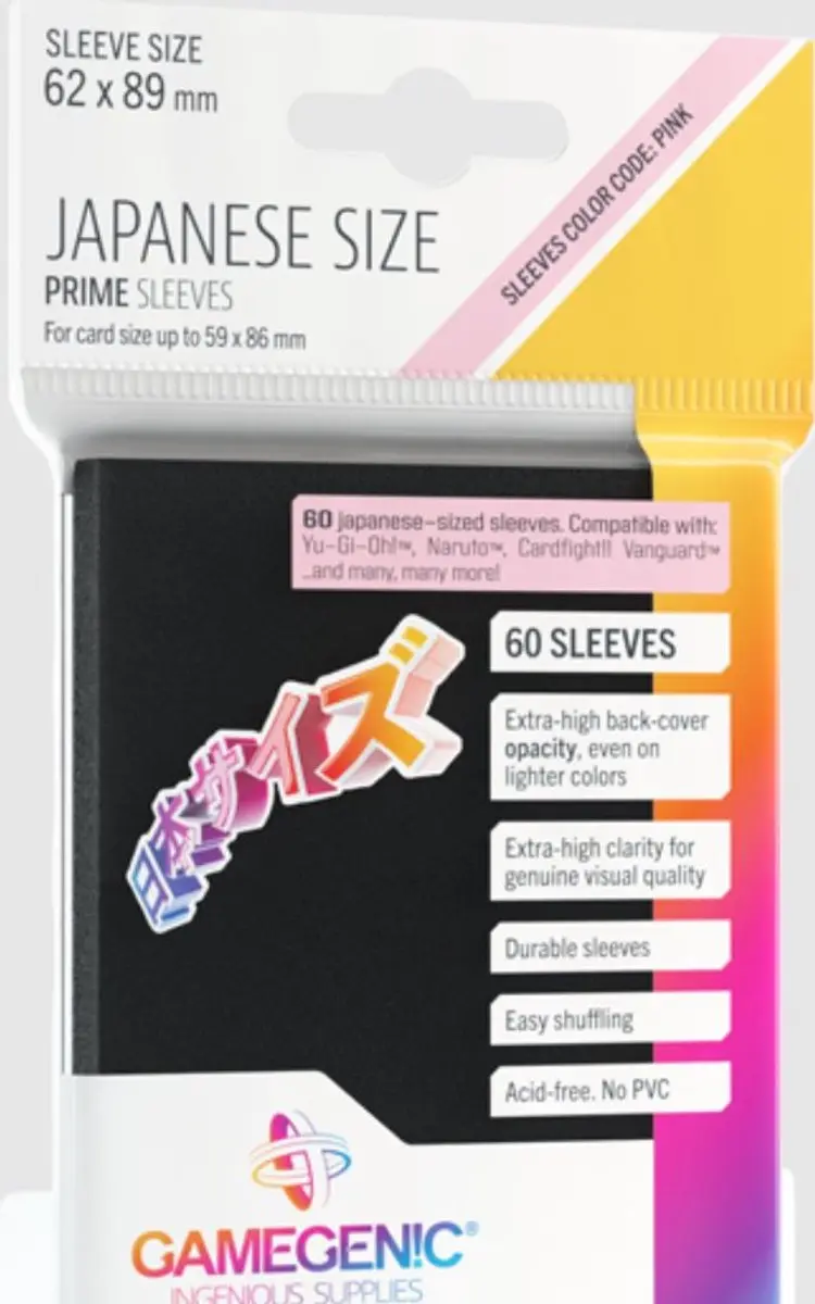 Japanese Sized Sleeves 62x89mm Zwart (60 stuks)