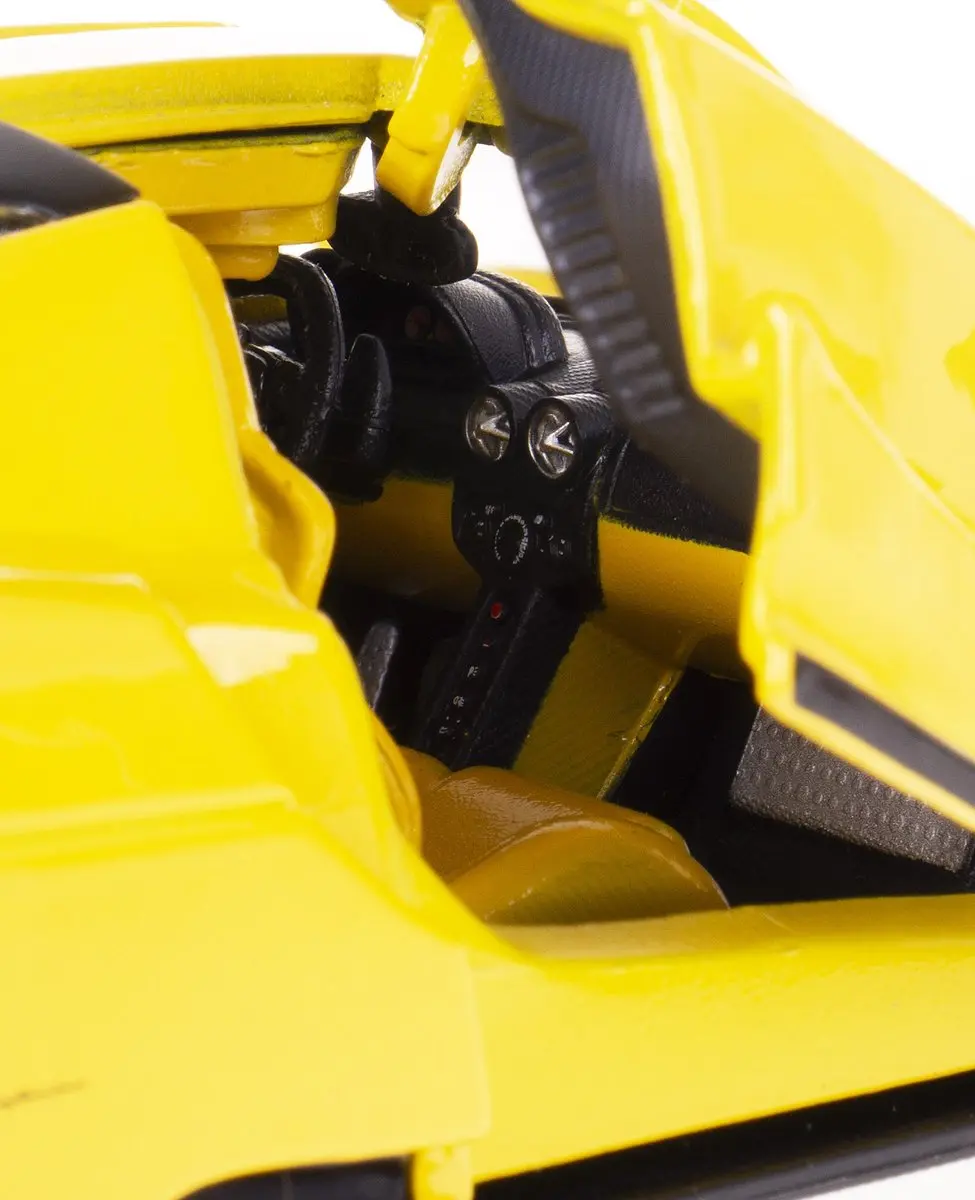 Bburago Ferrari Enzo 1:24 Auto - Geel Metaal - afbeelding 4 van 5