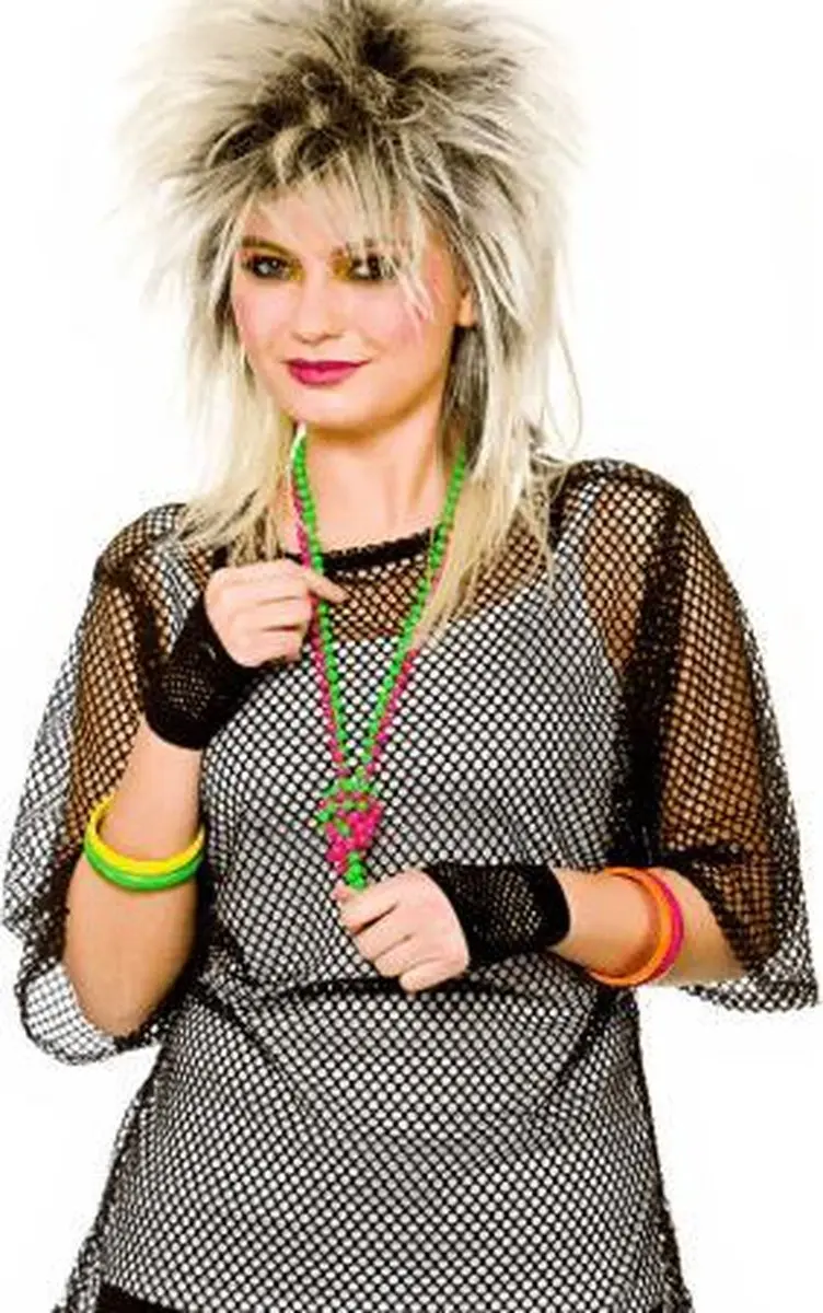 Visnet t-shirt 80-jaren zwart