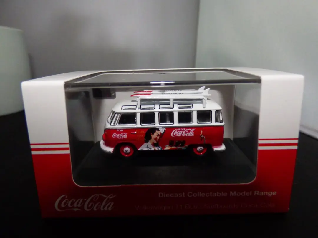 Oxford Volkswagen T1 Bus Coca Cola Modelauto - Rood/Wit