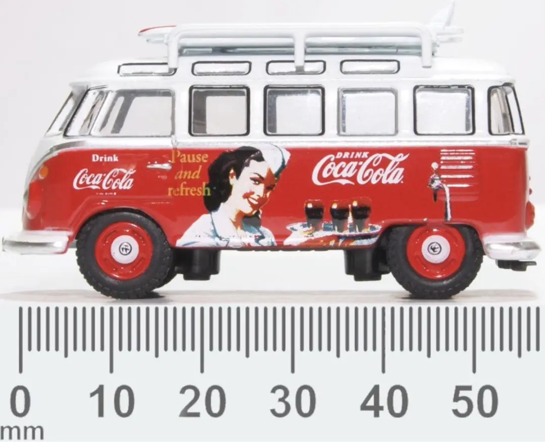 Oxford Volkswagen T1 Bus Coca Cola Modelauto - Rood/Wit