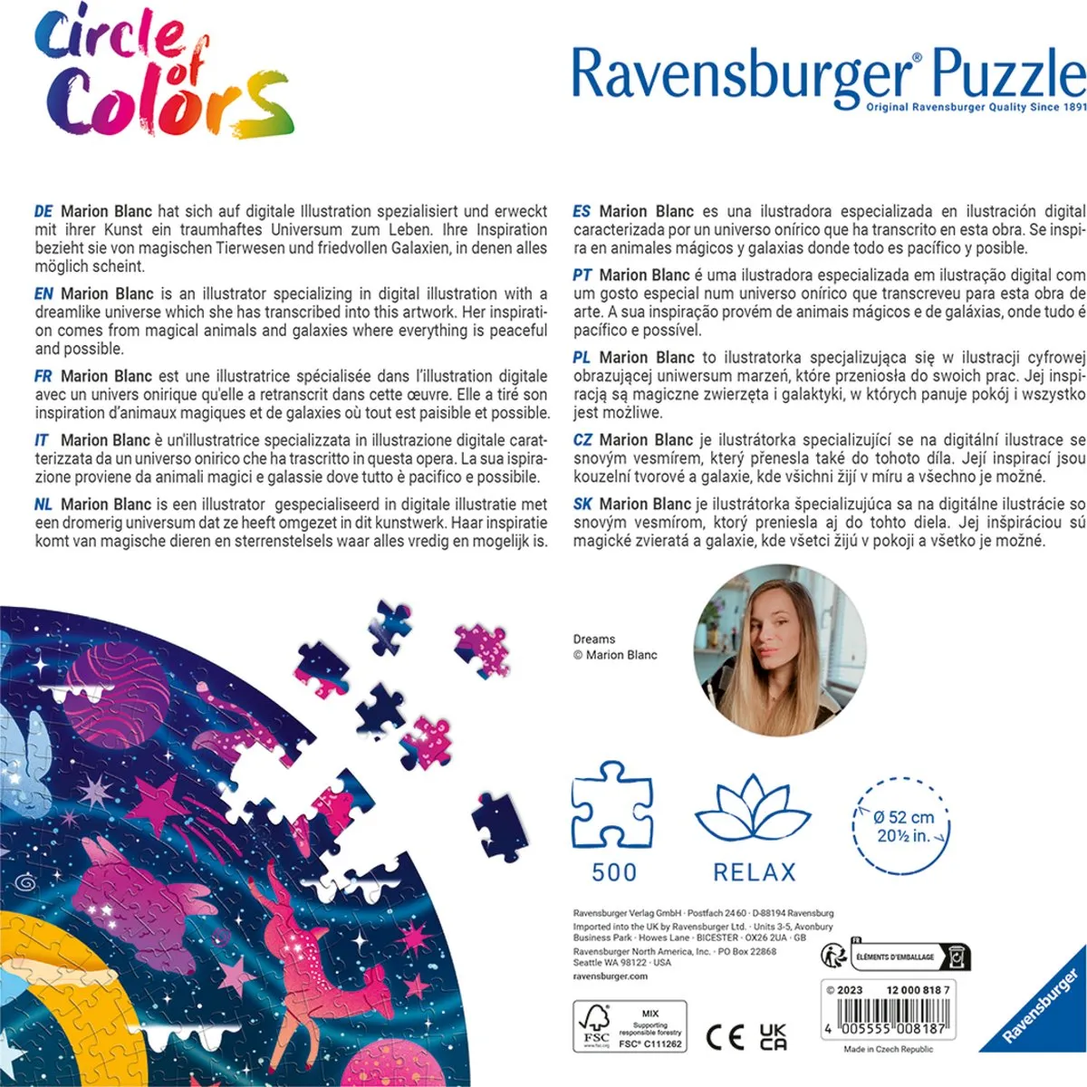 Ravensburger Circle of Colors Dreams Legpuzzel 500 Stuks - Multicolor