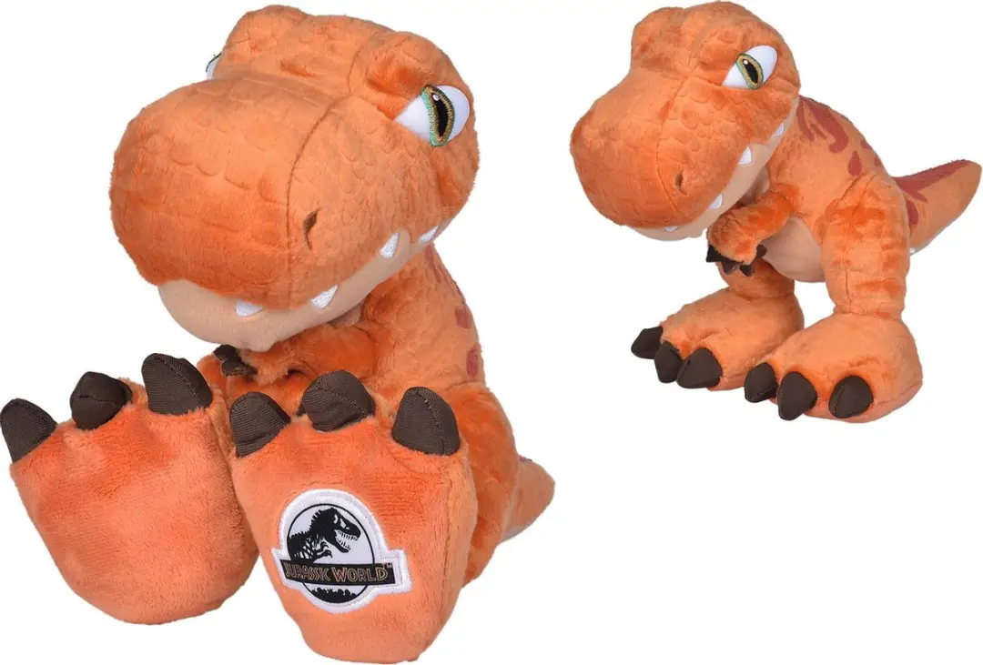 Simba Jurassic World T-Rex Pluche - 46 cm - Oranje - afbeelding 2 van 2