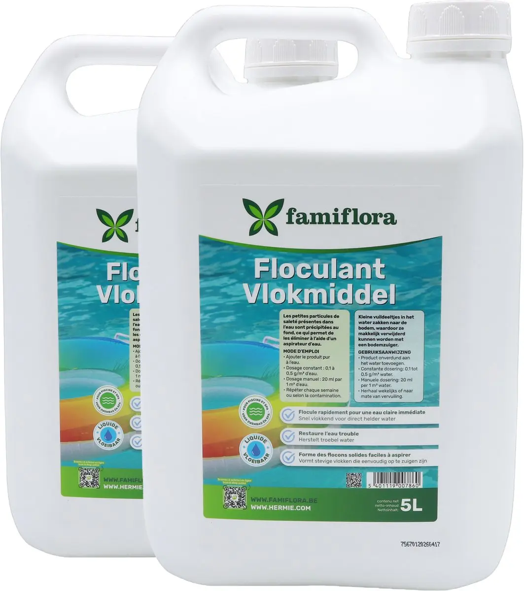 Famiflora Flocculant (vlokmiddel) vloeibaar 2x 5L