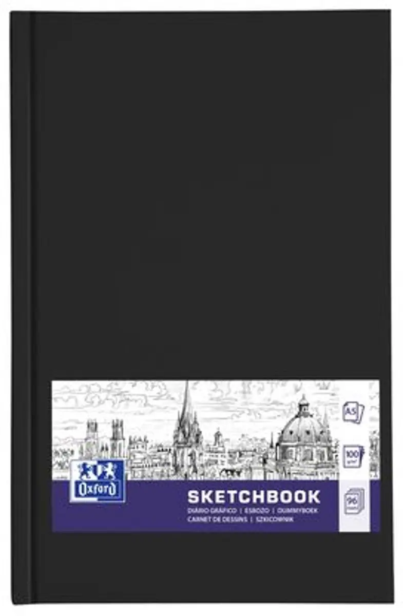 Oxford Schetsboek A5 - 96 vel - 100g - Zwart - afbeelding 4 van 6
