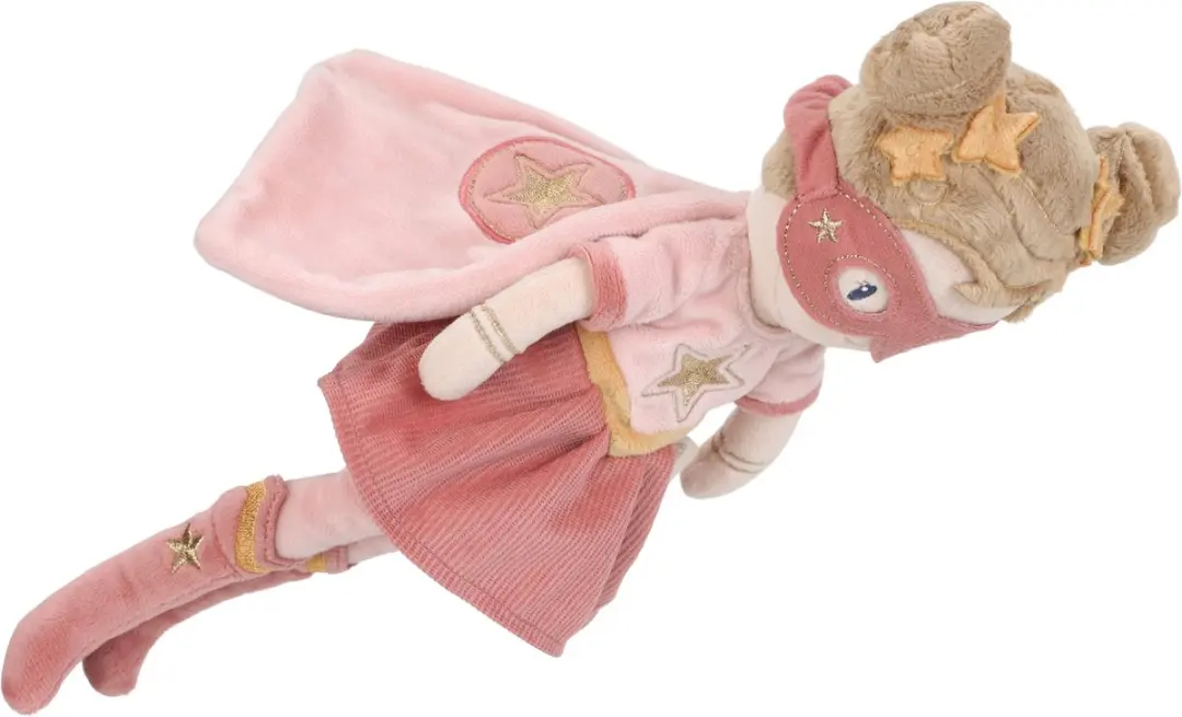 Little Dutch Superhero Knuffelpop 35cm - Roze