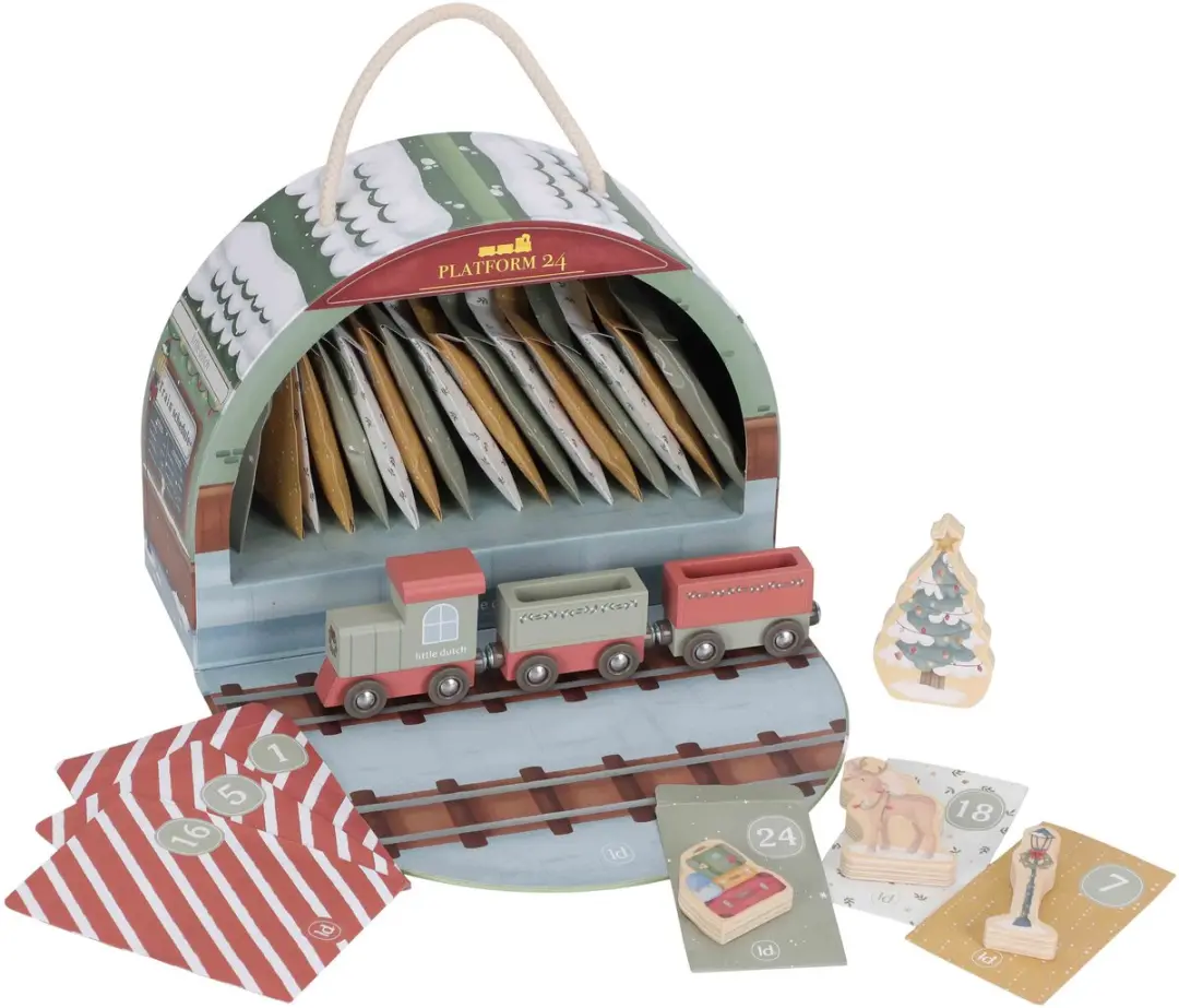 Little Dutch Adventskalender Treinbaan - 24 Doosjes - afbeelding 3 van 6