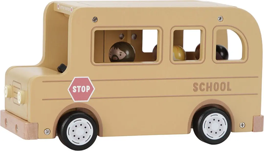 Little Dutch Schoolbus met Poppetjes LD8023 - Geel