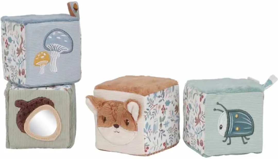 Little Dutch Zachte Blokkenset Forest Friends - 4 Stuks
