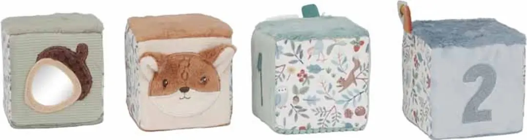 Little Dutch Zachte Blokkenset Forest Friends - 4 Stuks