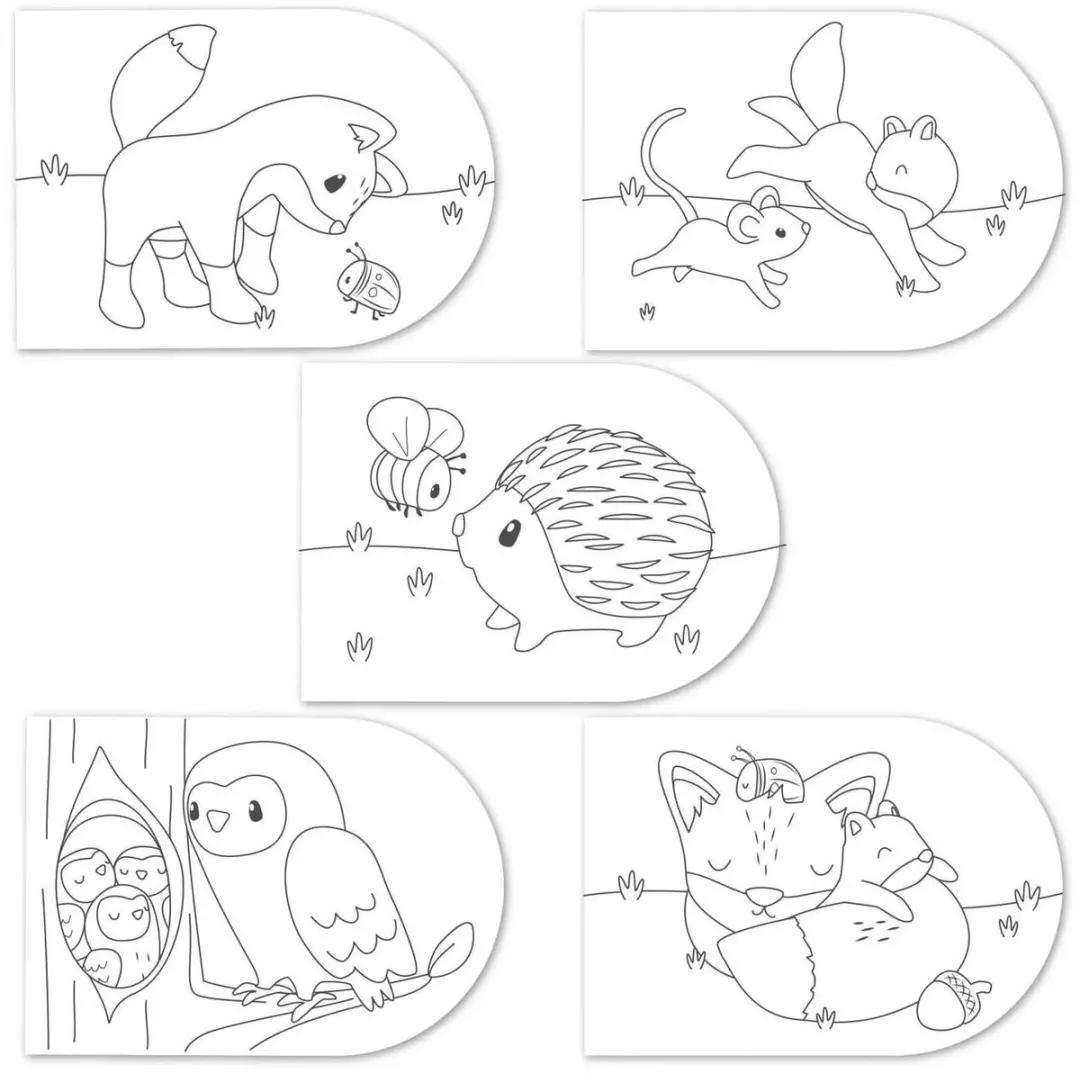 Little Dutch Forest Friends Verfboek - 4 Kleuren + Penseel