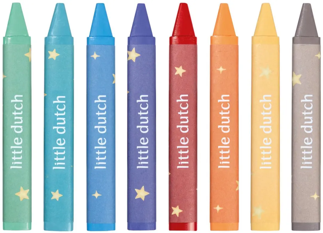 Little Dutch Jim & Friends Waskrijtjes - 8 Stuks - Multicolor