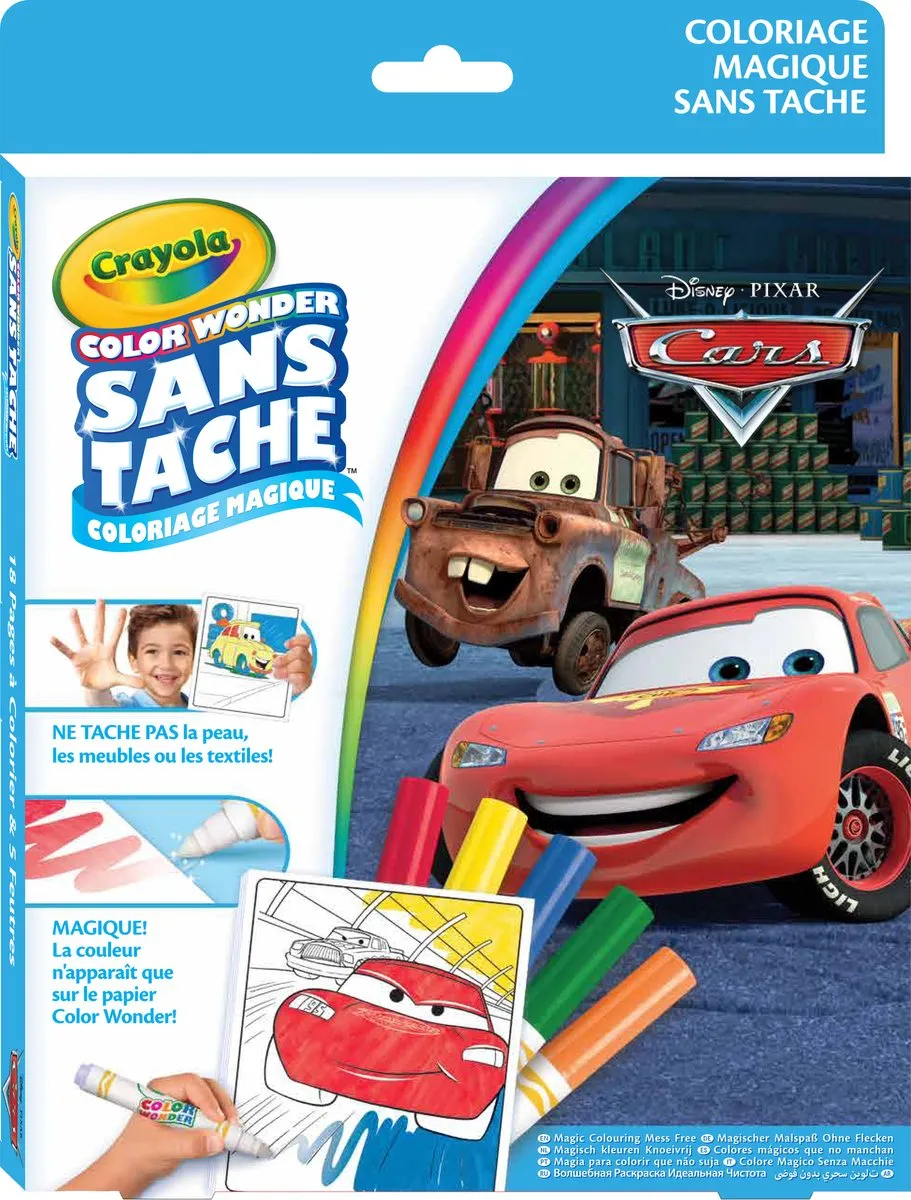 Crayola Cars 1 Magisch Kleurboek - 5 Markers - 6 Stuks