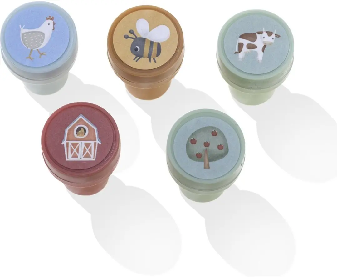 Little Dutch Little Farm Stempelset - 12 Stuks Meerkleurig