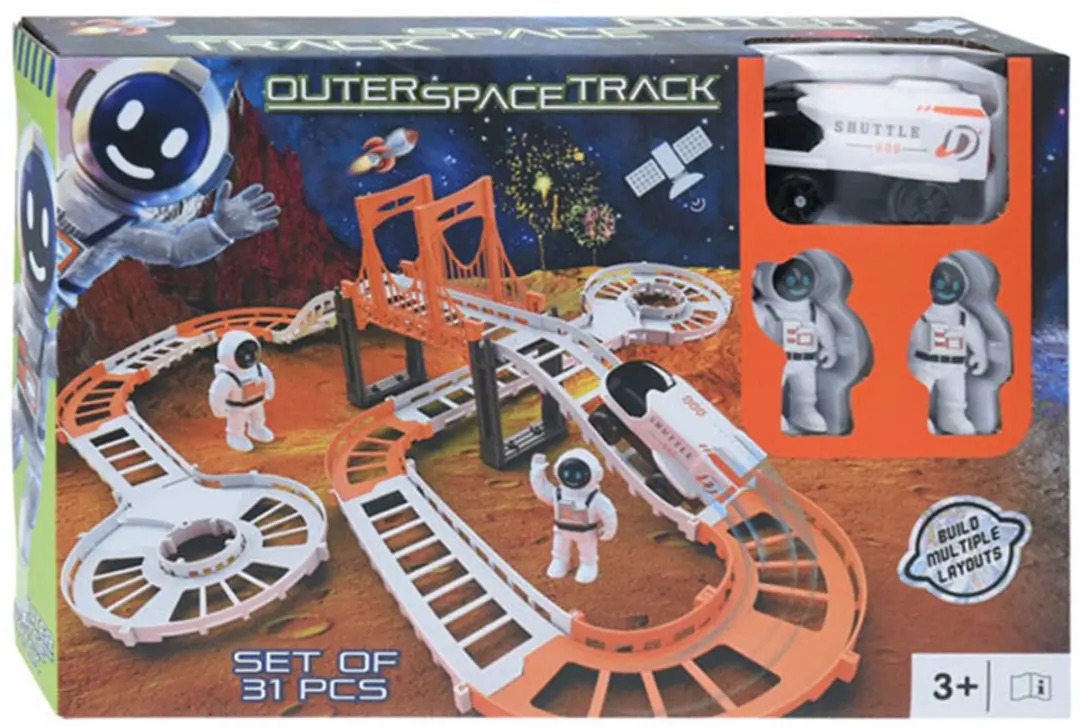 Koopman Ruimte Racebaan Speelset S34938210 - 31 Delen - Meerkleurig - afbeelding 3 van 3