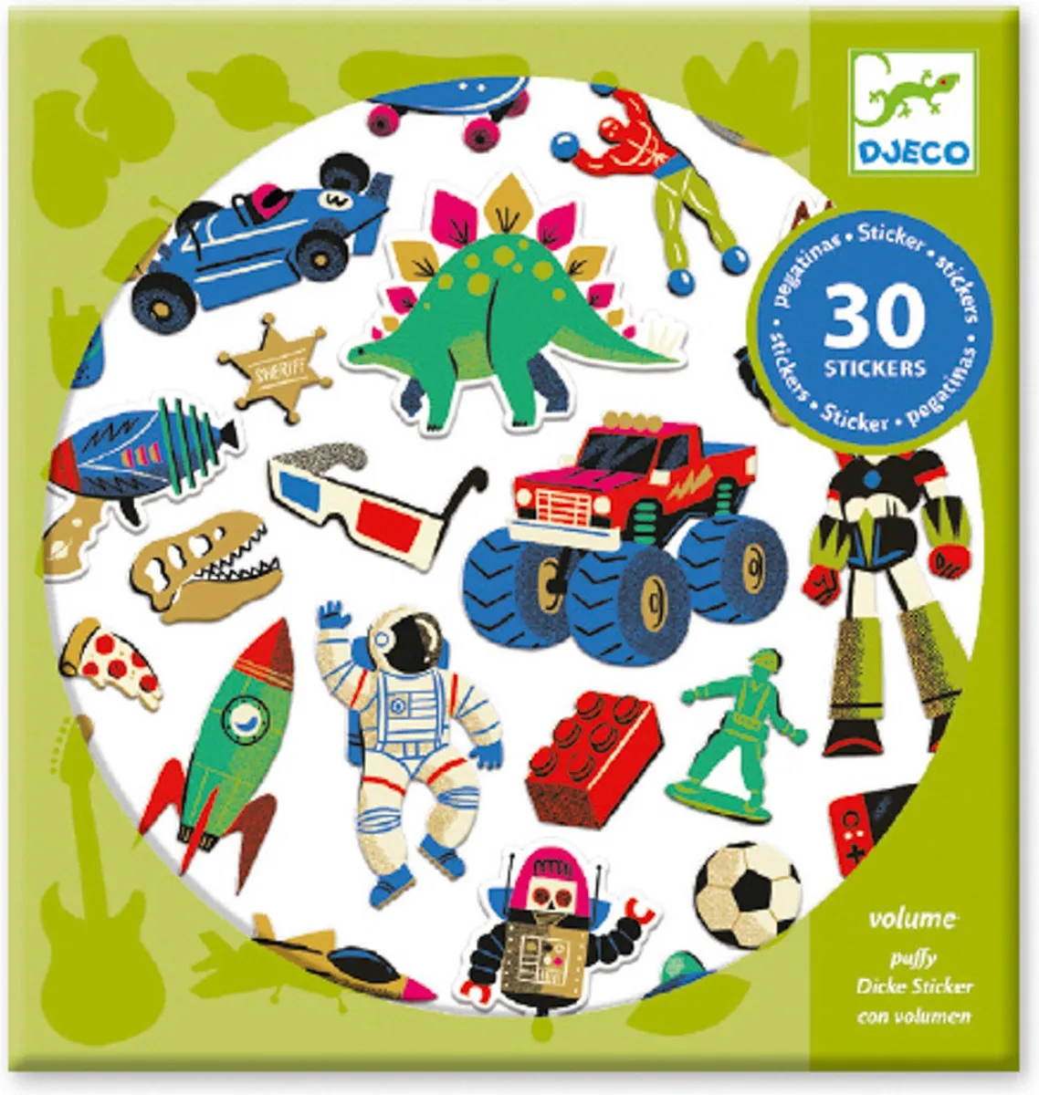 Djeco Retro Toys Volumestickers