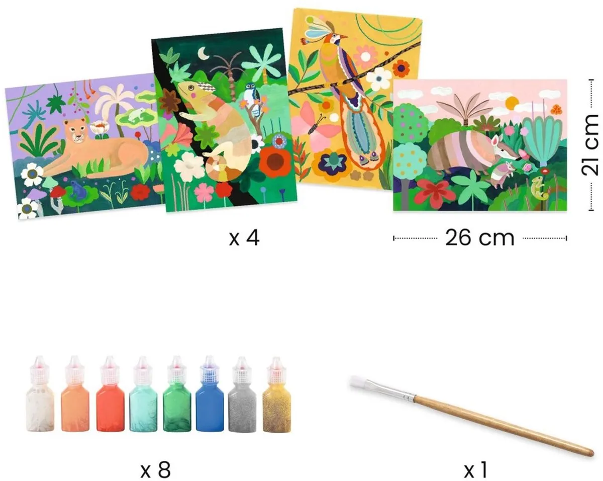 Djeco Tropisch Woud Schilderen - Multicolor
