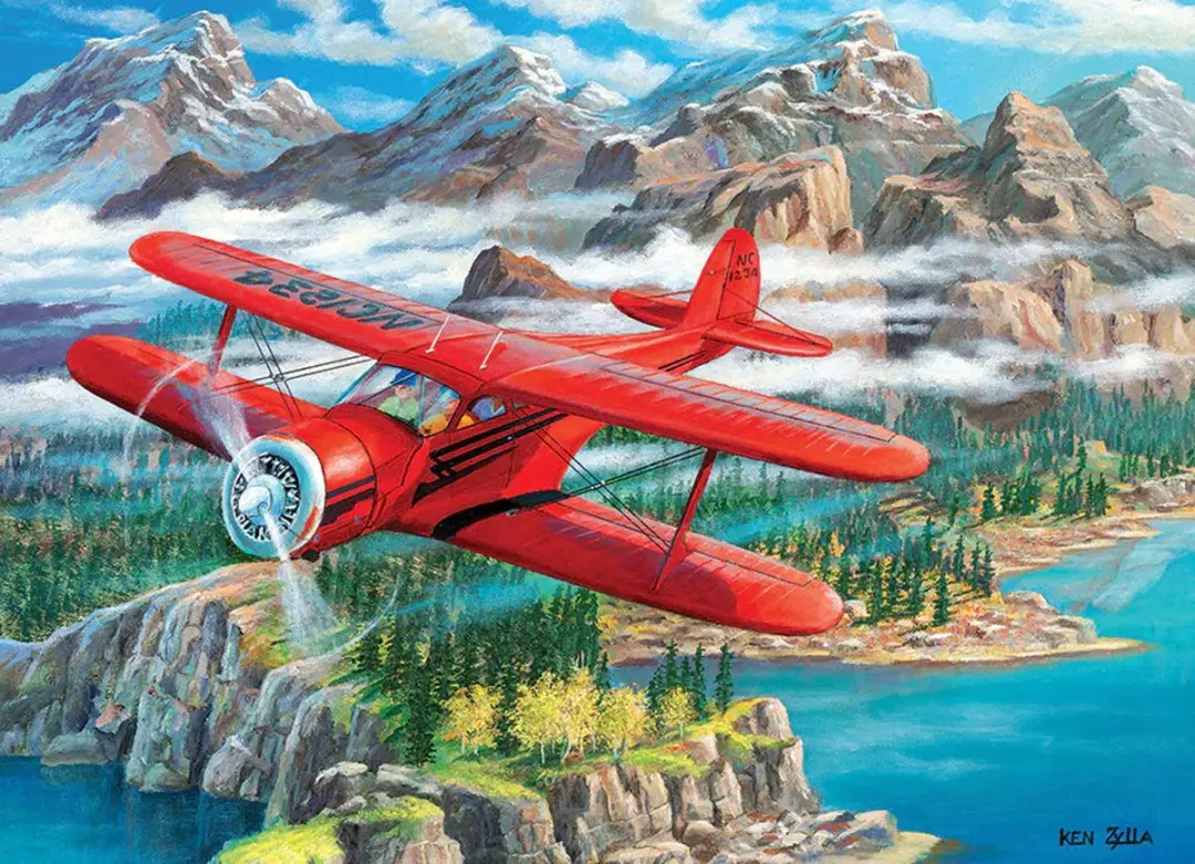 Cobble Hill Beechcraft Staggerwing 500 Stuks Puzzel - Meerkleurig - afbeelding 2 van 3