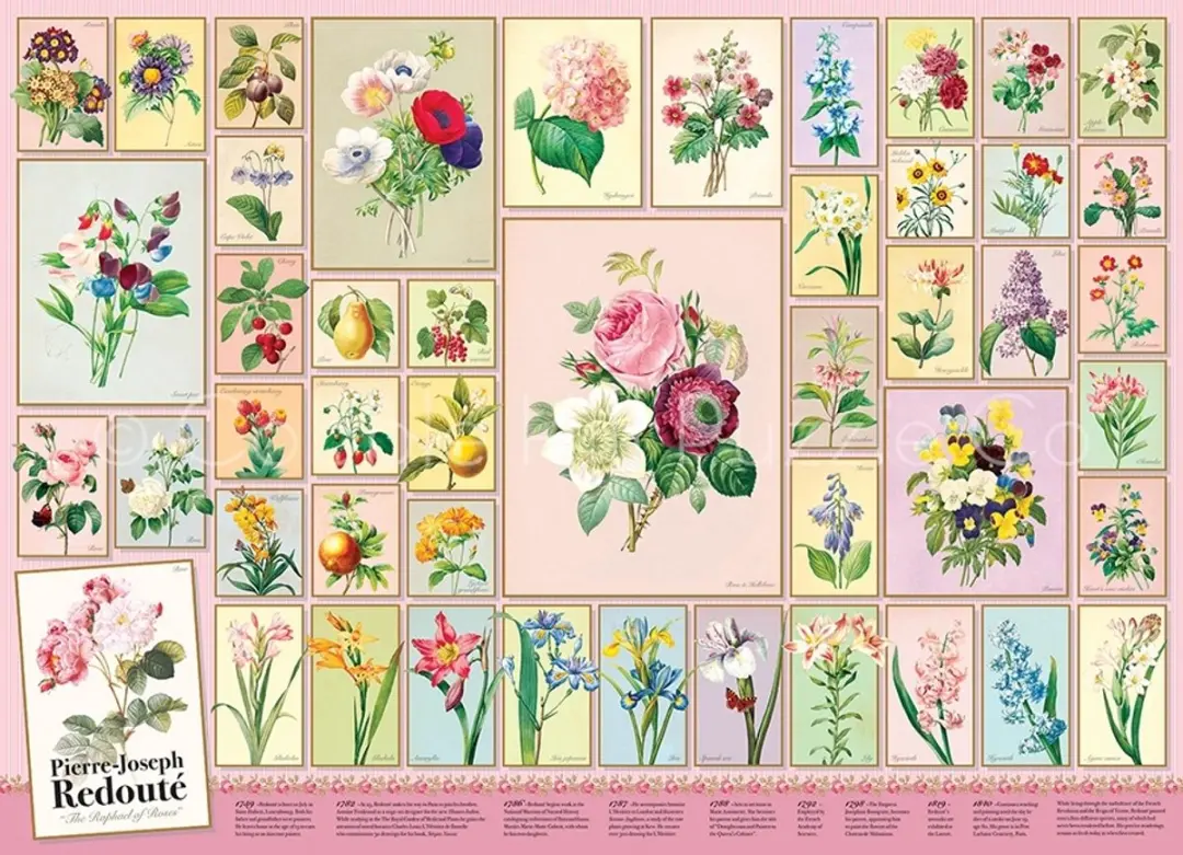 Cobble Hill Redouté Legpuzzel 1000 Stuks - Groen - afbeelding 2 van 3