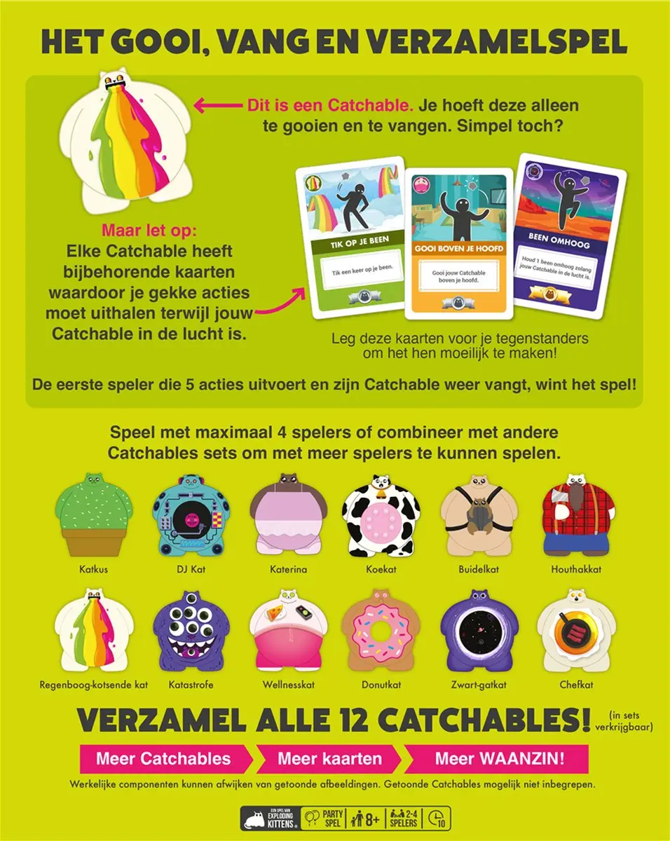Exploding Kittens Catchables Core Set Kaartspel - 2-4 Spelers