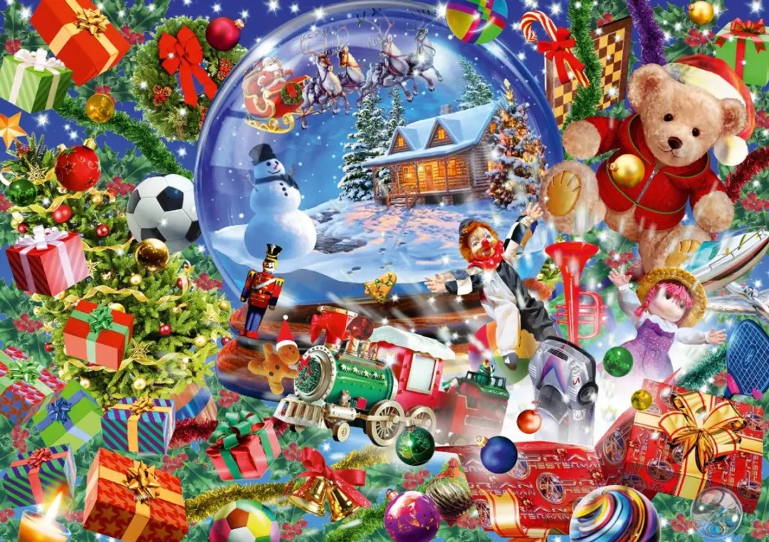 Bluebird Puzzle kerst legpuzzel Christmas Globe