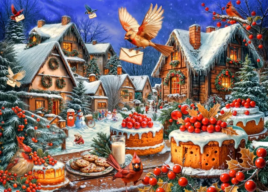 Bluebird Puzzle kerst puzzel Christmas Delights