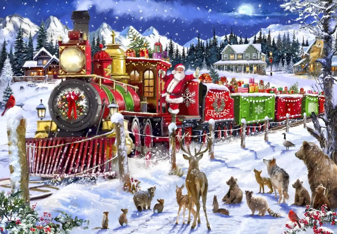 Bluebird Puzzle kerstpuzzel Santa Express Usa