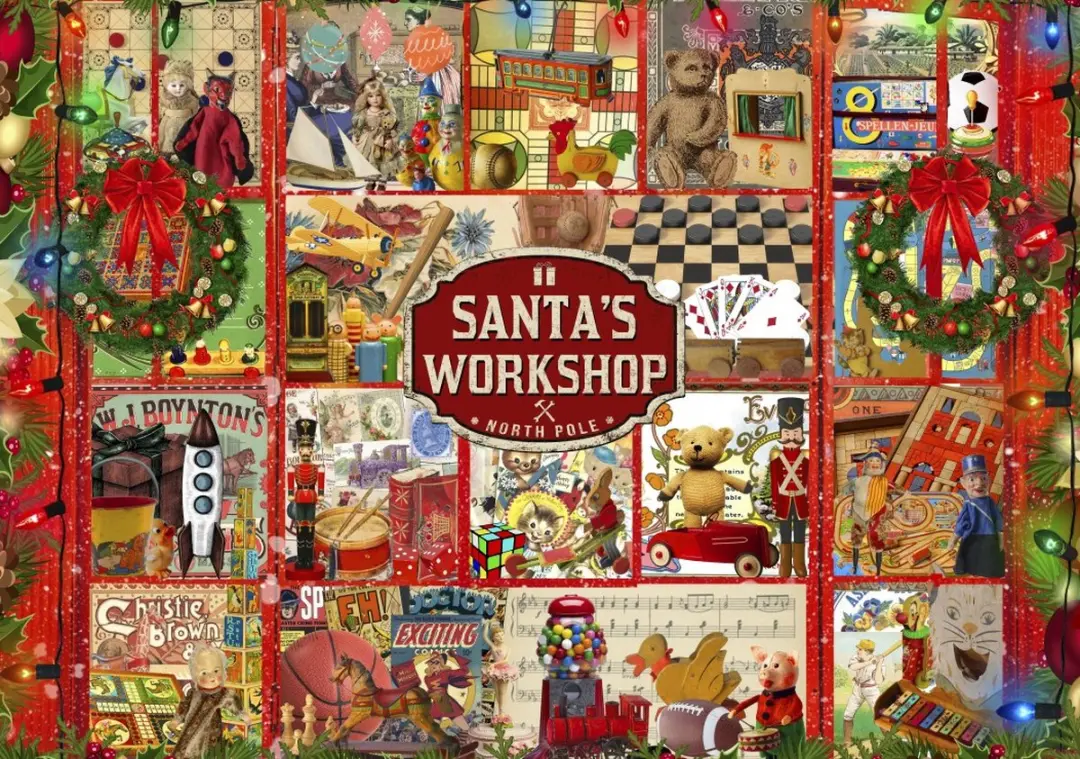 Bluebird Puzzle kerst legpuzzel Santas Workshop