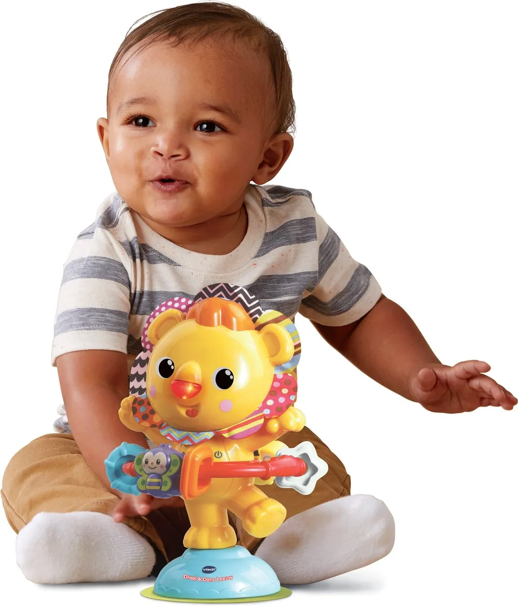 VTech Baby Draai & Dans Leeuw - 364689 - Educatief Speelgoed - Multikleuren