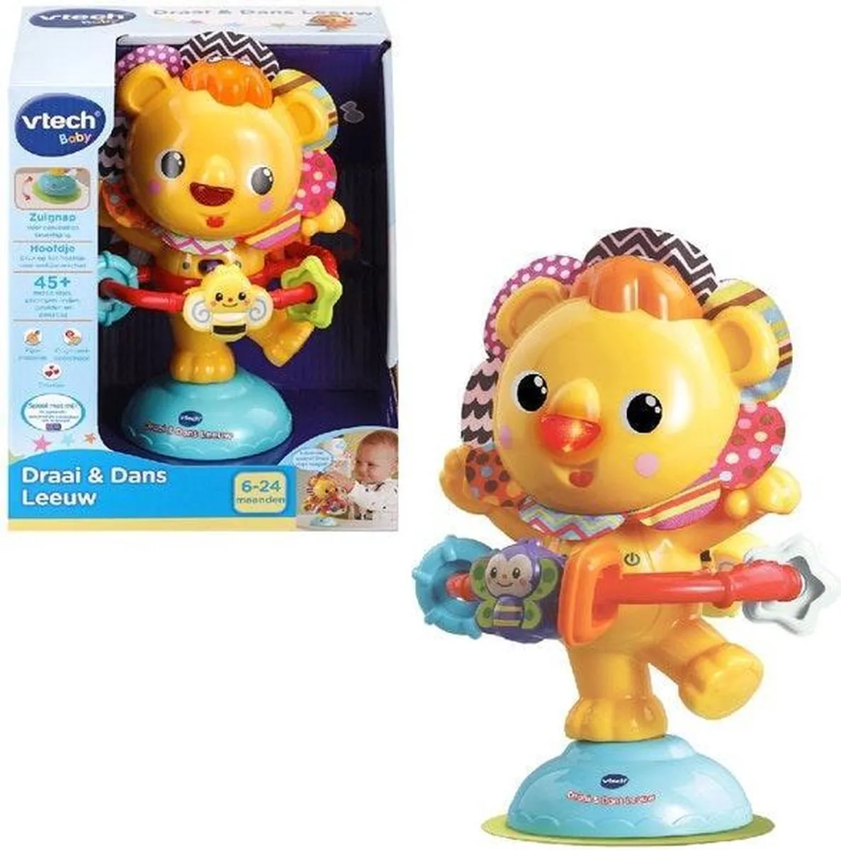 VTech Baby Draai & Dans Leeuw - 364689 - Educatief Speelgoed - Multikleuren