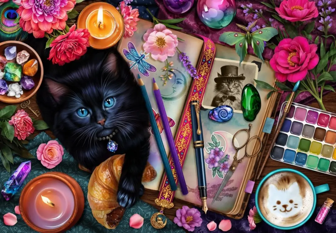 Bluebird Puzzle dieren legpuzzel Crafty Cats 1000 stukjes karton.