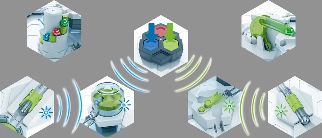 GraviTrax Power Extension Interaction - 13-delige set - Groen/Zilver