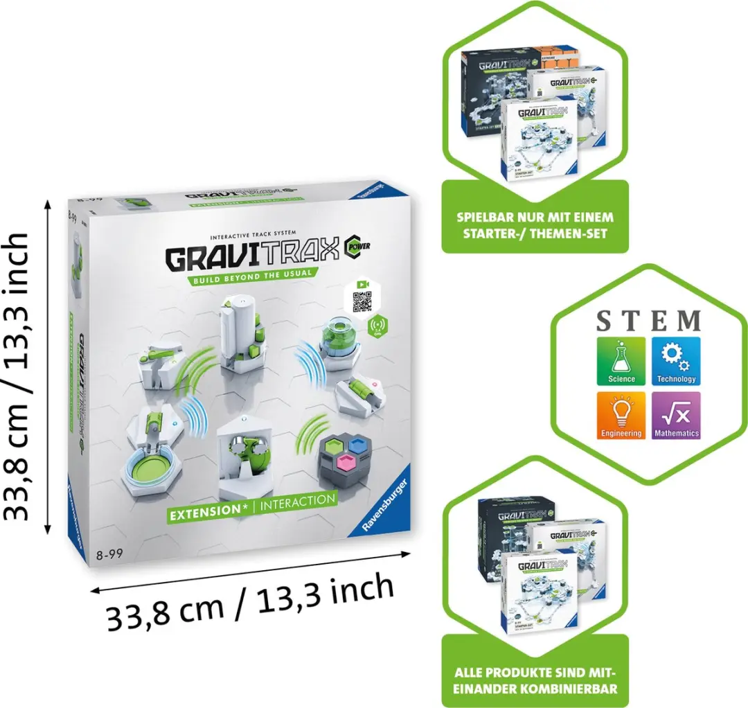GraviTrax Power Extension Interaction - 13-delige set - Groen/Zilver
