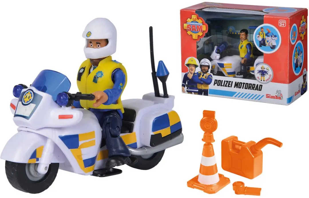 Simba Sam Polizei Motorrad - Meerkleurig