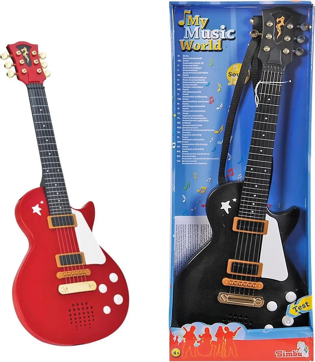 Simba My Music World Rockgitaar 56cm - Rood/Zwart/Wit - afbeelding 5 van 6