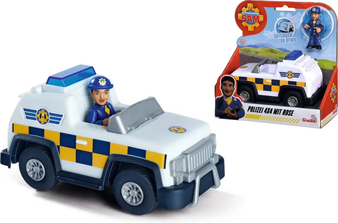 Simba Brandweerman Sam Politie 4x4x - Rose Figuur - MPN 109252508038 - afbeelding 5 van 6
