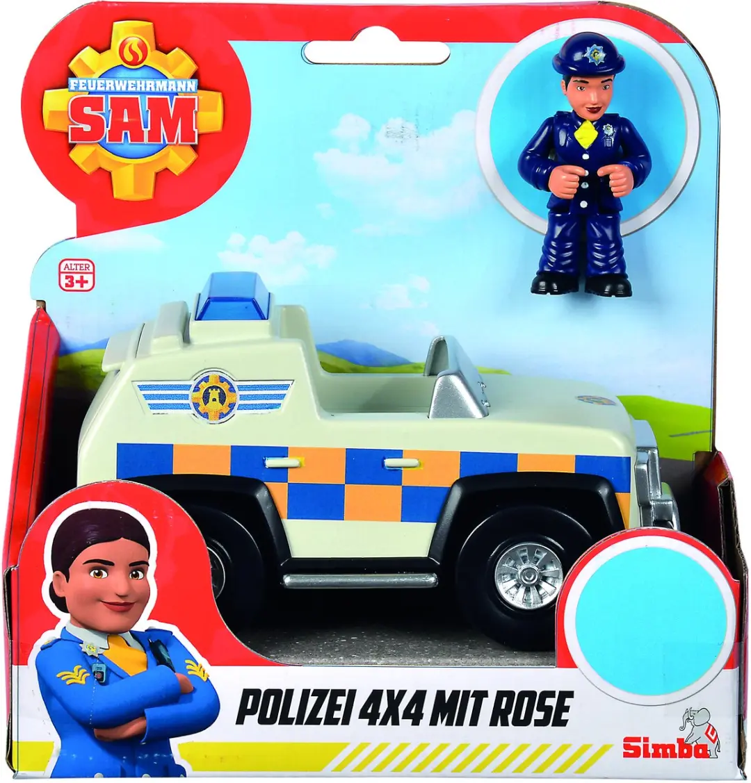 Simba Brandweerman Sam Politie 4x4x - Rose Figuur - MPN 109252508038 - afbeelding 6 van 6