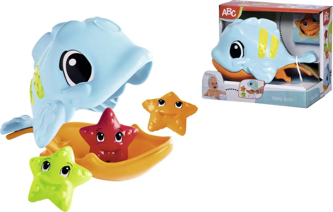 Simba ABC Hongerige Vis Badspeelgoed 104010070 - Blauw/Oranje/Geel - afbeelding 4 van 6