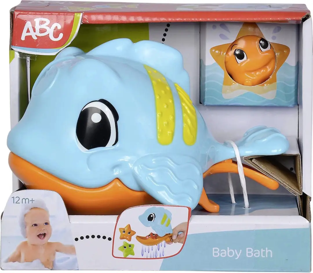 Simba ABC Hongerige Vis Badspeelgoed 104010070 - Blauw/Oranje/Geel - afbeelding 2 van 6