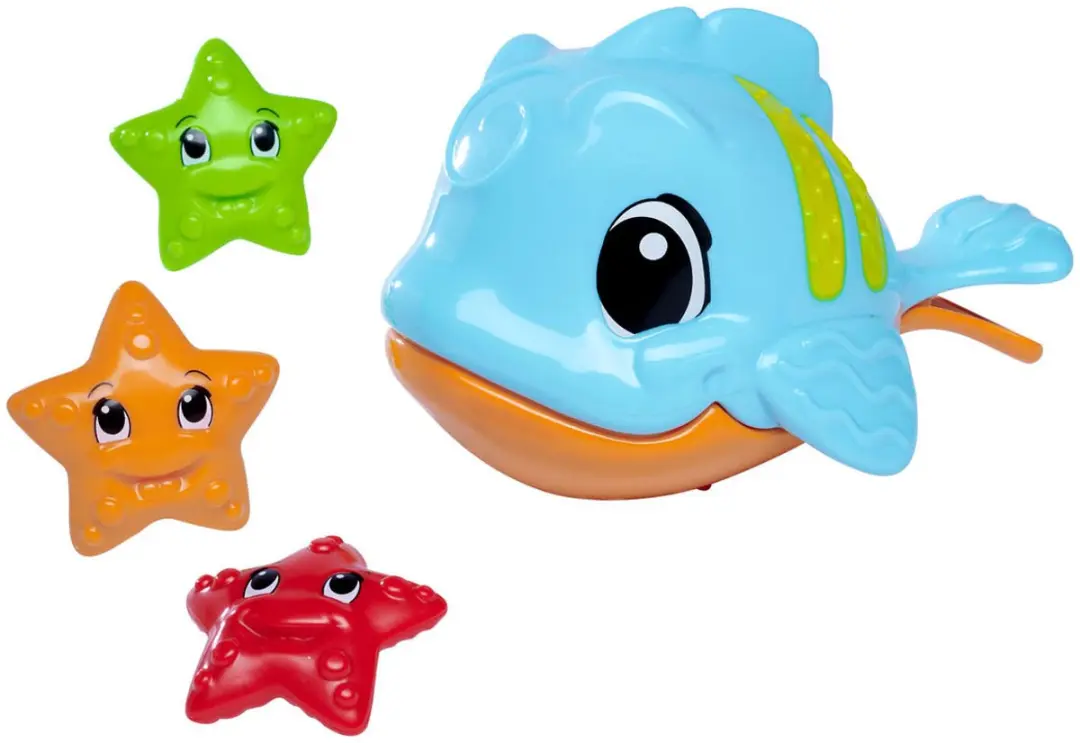 Simba ABC Hongerige Vis Badspeelgoed 104010070 - Blauw/Oranje/Geel - afbeelding 6 van 6