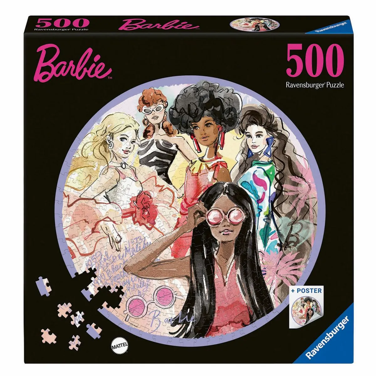 Ravensburger Barbie Puzzel 500 Stuks - Meerkleurig