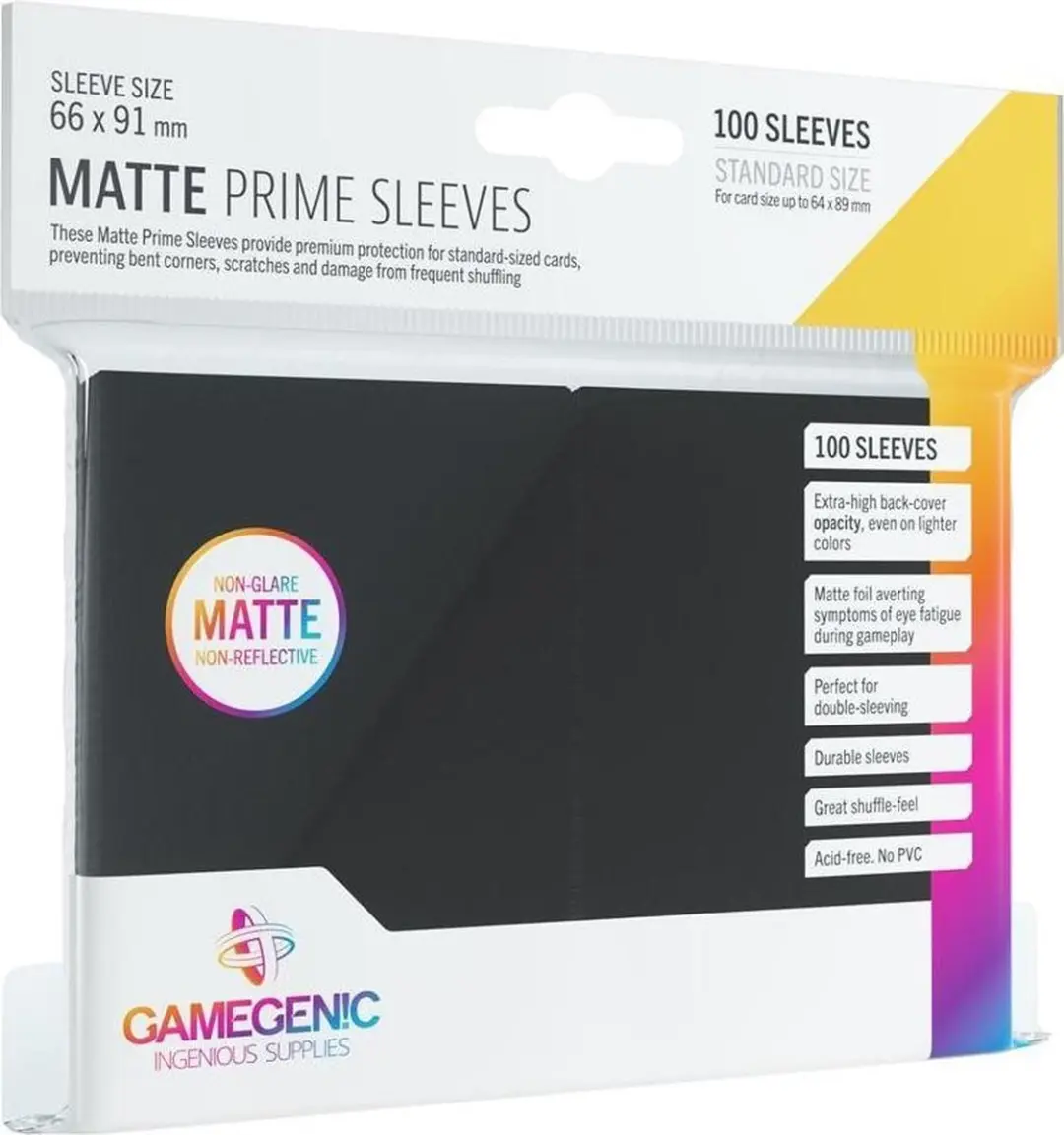 Gamegenic 100 Black Cards Sleeves - GAM000191