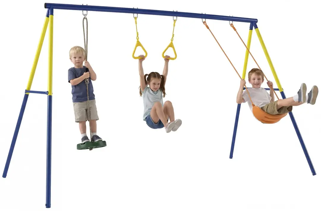 Aiyaplay Kinderschommel-Staal-285L x 160B x 181H cm-Meerkleurig