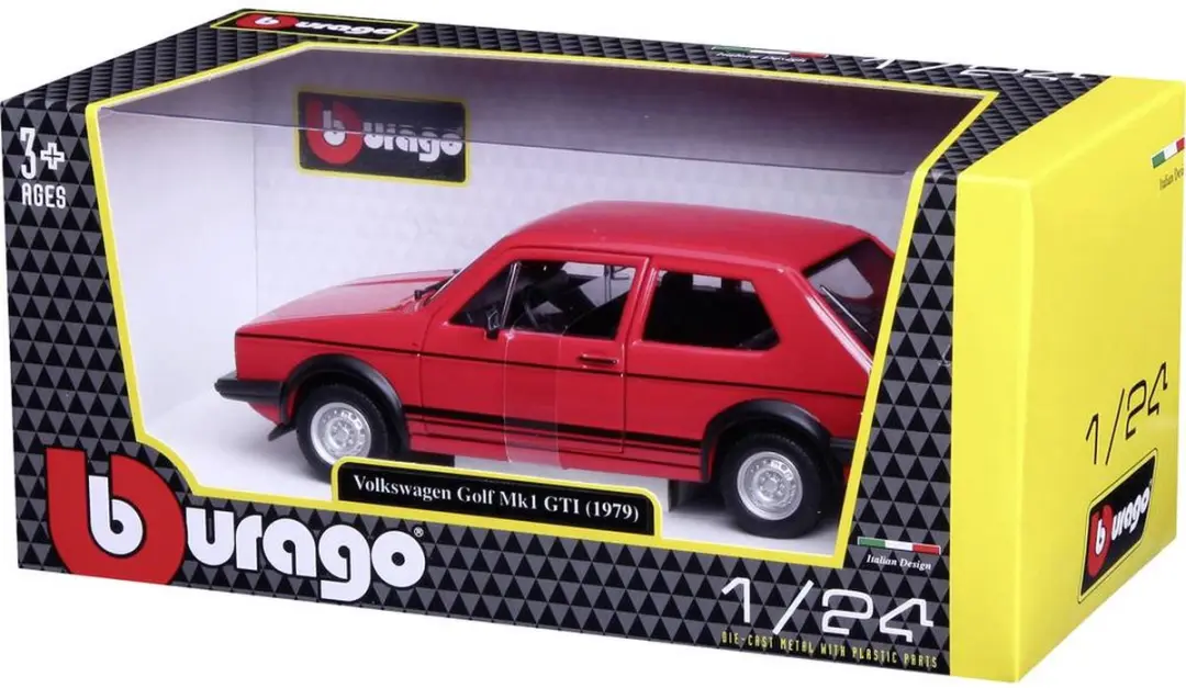 Bburago VW Golf 1 GTI 1:24 Auto - Rood - afbeelding 5 van 6